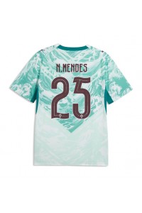 Portugali Nuno Mendes #25 Jalkapallovaatteet Vieraspaita MM-kisat 2026 Lyhythihainen